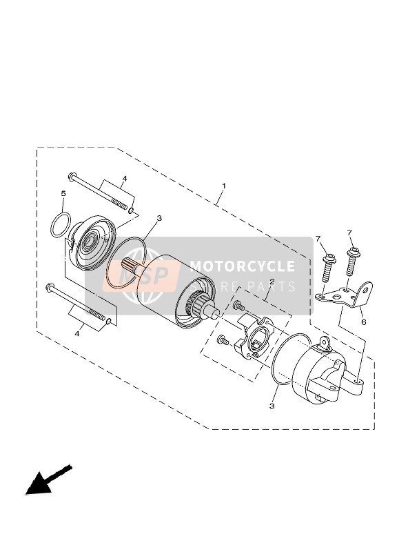 Yamaha XMAX 300 2021 STARTING MOTOR 4 for a 2021 Yamaha XMAX 300